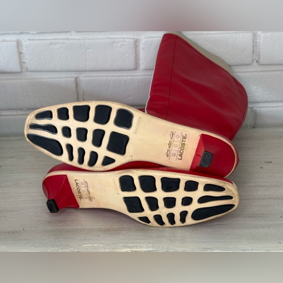 Vintage Lacoste Holly Leather Boots – Flamme/White, Size 7 (Fits Like 7.5–8) - Picture 6 of 12